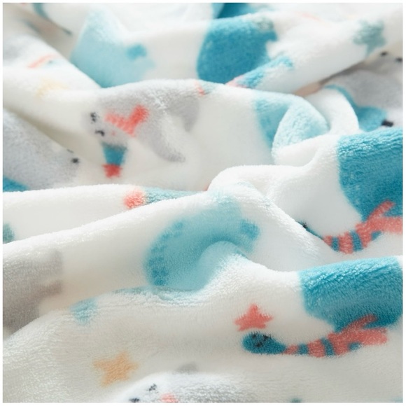 Parents Choice Plush Baby Blankets, plaid and dinosaur designs; 30” x 36” - Picture 2 of 8